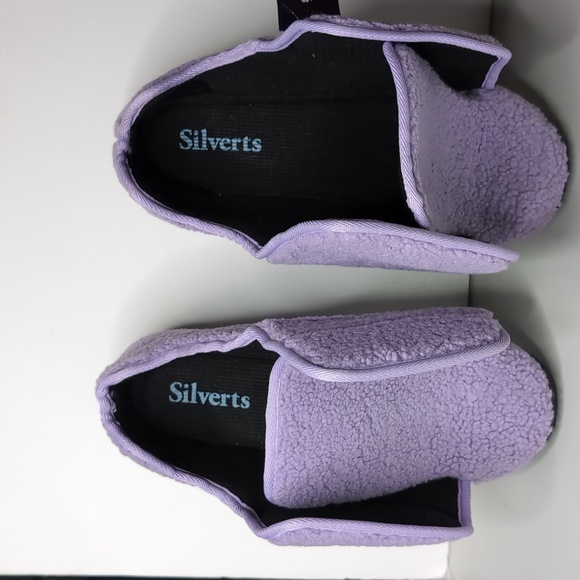 SILVERTS Women's Size US 12 Lavender Wide Non-Slip Indoor Slippers New w… - Picture 7 of 16
